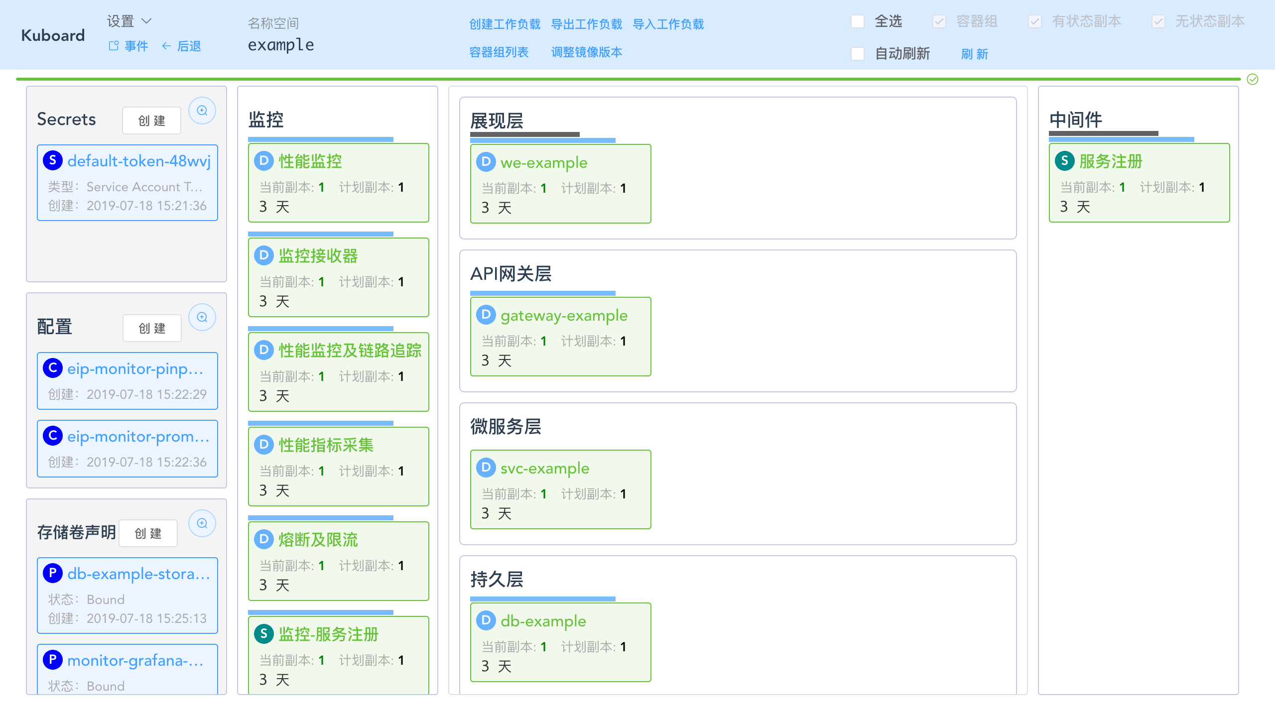 Kubernetes教程：在Kuboard中编辑存储卷声明-进入名称空间页